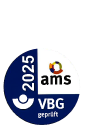 ams VBG Zertifizierung 2025 | "AMS-Arbeitsschutz mit System"